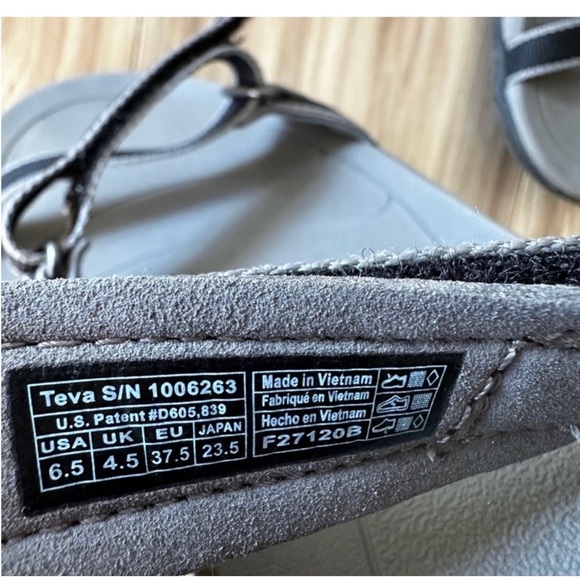 Like NeW! Teva Black and Gray Sandals, 6.5 - Picture 2 of 6